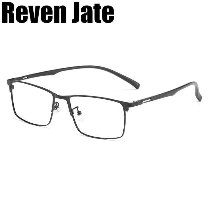 Reven Jate Unisex Full Rim Square Titanium Alloy Eyeglasses 89028 Full Rim Reven Jate