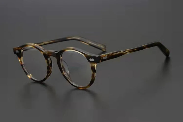 Bobbie Unisex Full Rim Round Acetate Eyeglasses 1201