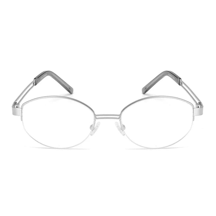 Bclear Unisex Semi Rim Oval Alloy Eyeglasses MY-124221