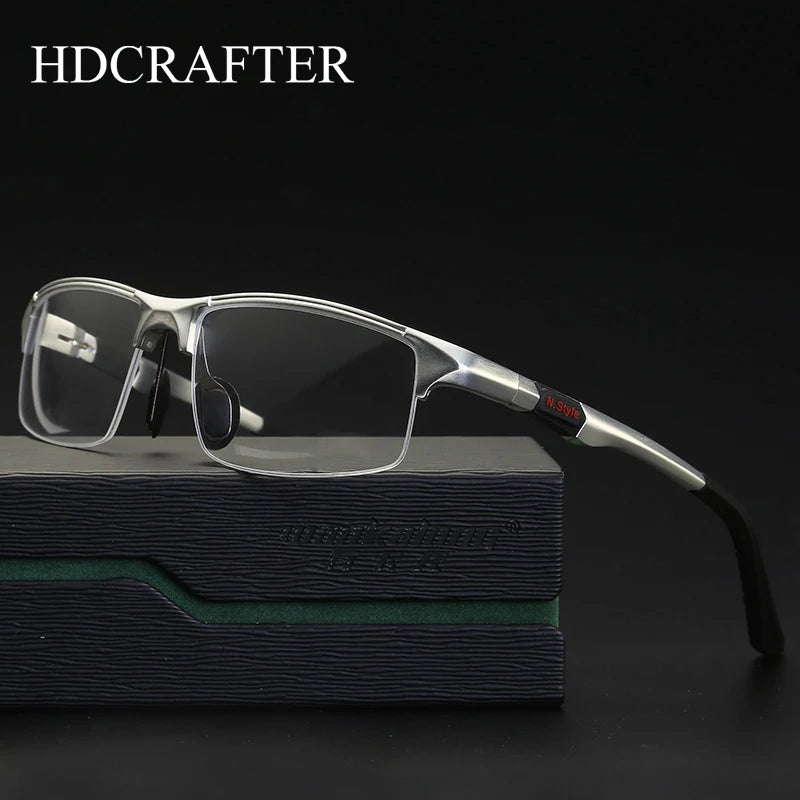 Hdcrafter Men Semi Rim Pilot Aluminum Sunglasses 3121
