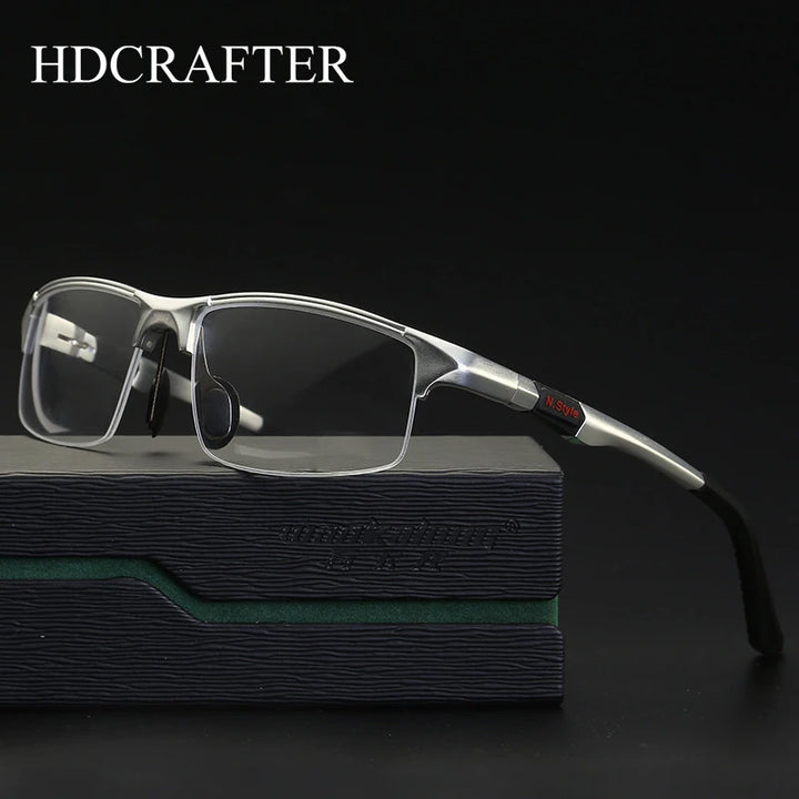 Hdcrafter Men Semi Rim Pilot Aluminum Sunglasses 3121