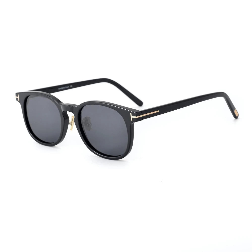 Black Mask Unisex Full Rim Square Acetate Polarized Sunglasses F5725 Sunglasses Black Mask Black As Shown 