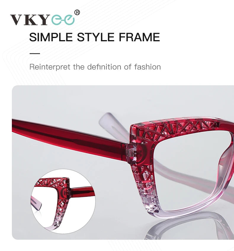 Vicky Womens Full Rim Square Cat Eye Plastic Reading Glasses Pfd2184 Reading Glasses Vicky   