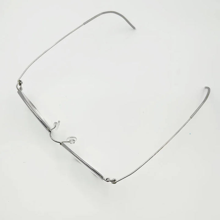 Yujo Unisex Full Rim Oval Steel Custom Nose Bridge Eyeglasses 150591
