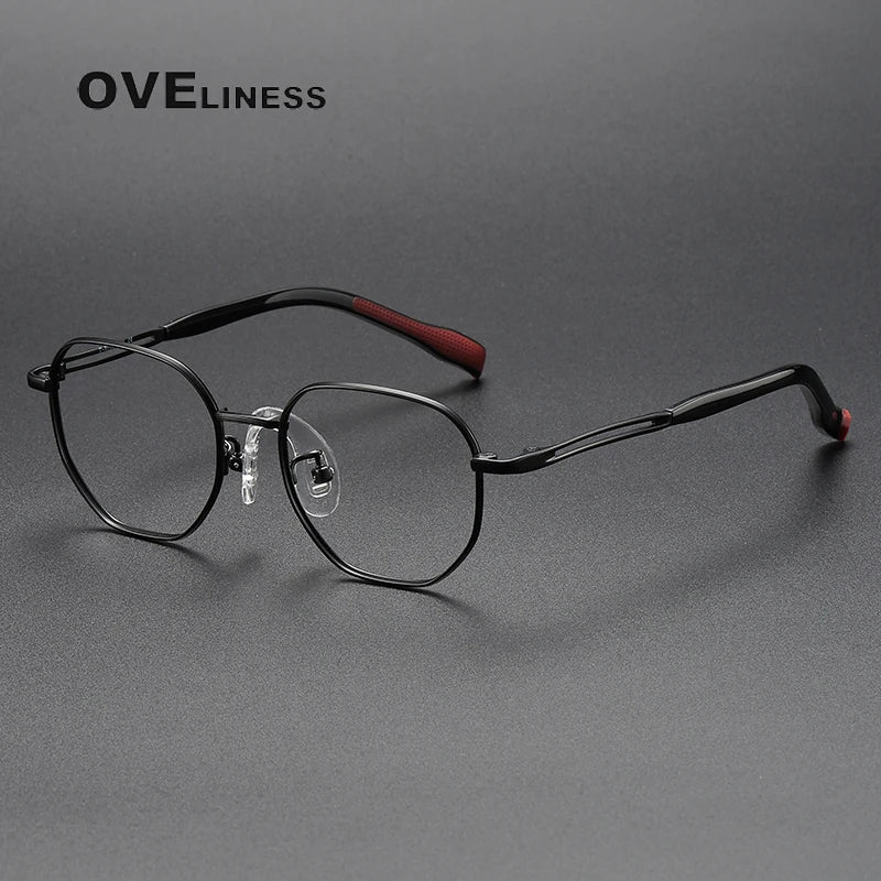 Oveliness Unisex Youth's Full Rim Oval Titanium Eyeglasses  O80942 Full Rim Oveliness black  