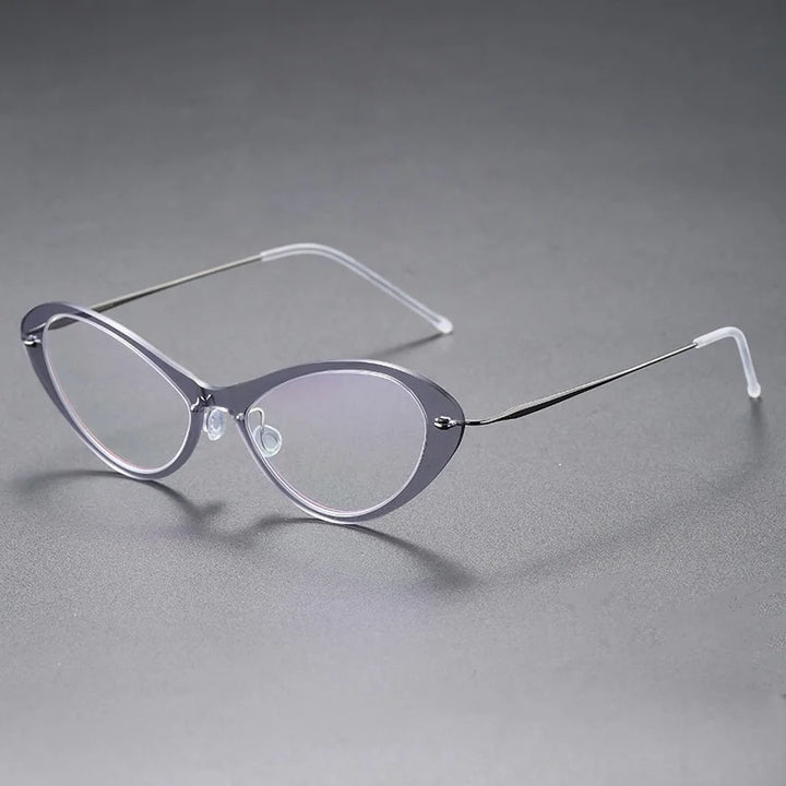 Bobbie Women's Full Rim Cat Eye Titanium Acetate Eyeglasses 655069