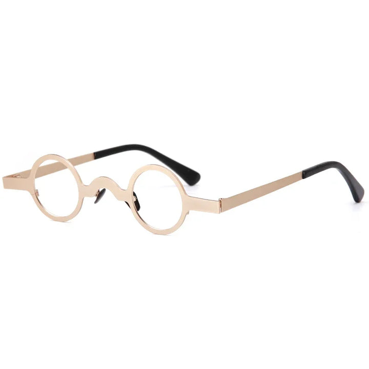 Aror Women's Full Rim Round Alloy Acetate Eyeglasses 22495 Full Rim Aror Gold