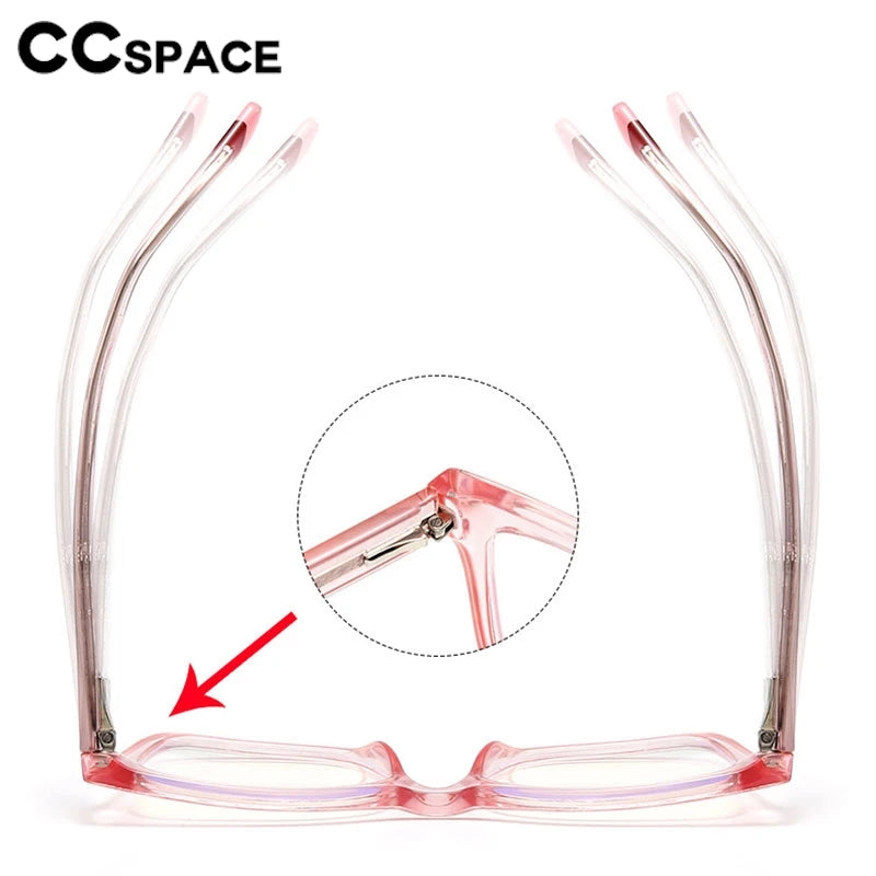 CCspace Women's Full Rim Square Cat Eye Polycarbonate Eyeglasses 301337 Full Rim CCspace   