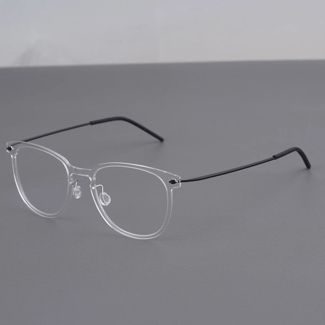 Bobbie Unisex Full Rim Oval Square Titanium Eyeglasses 616549