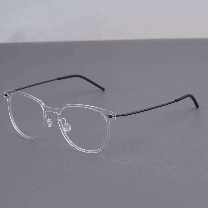 Bobbie Unisex Full Rim Oval Square Titanium Eyeglasses 616549