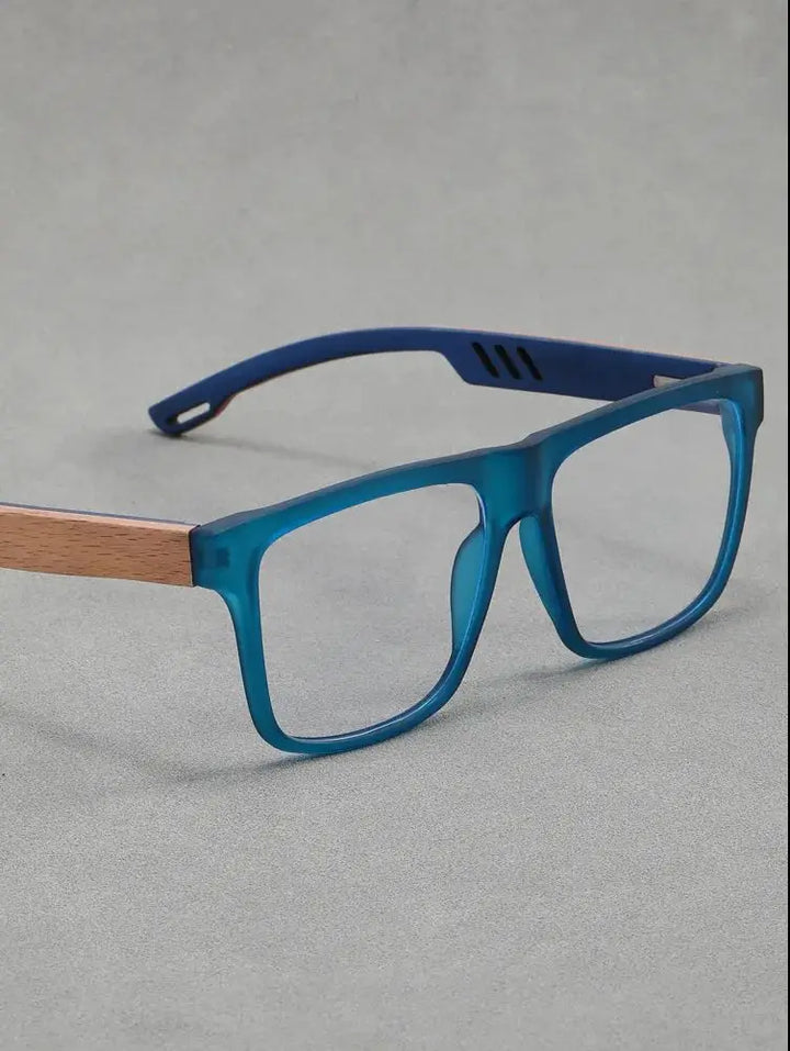 Zirosat Unisex Full Rim Square Tr 90 Titanium Eyeglasses 100849