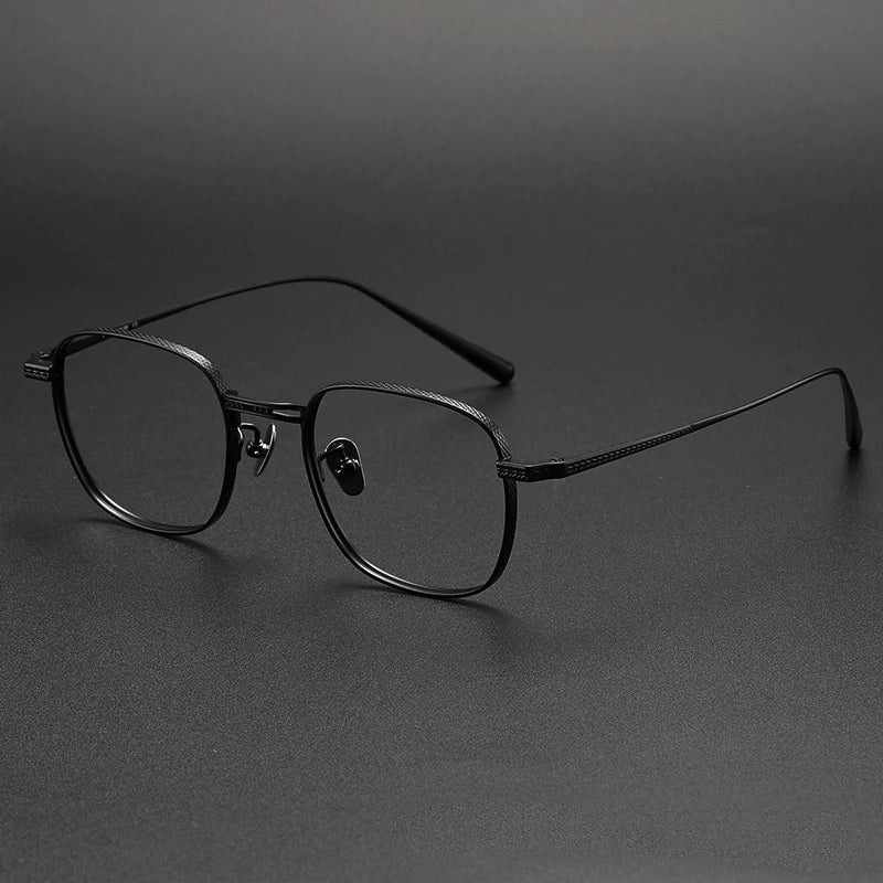 Black Mask Women's Full Rim Square Titanium Eyeglasses 227025