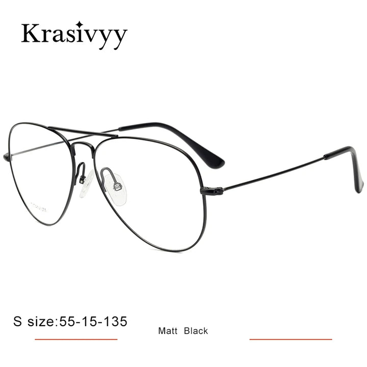 Krasivyy Unisex Full Rim Oval Double Bridge Titanium Eyeglasses 716050
