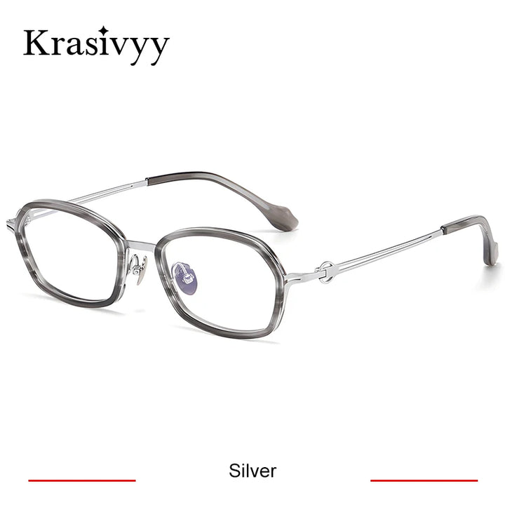 Krasivyy Unisex Full Rim Oval Titanium Prescription Eyeglasses ARLT6087 - view 9