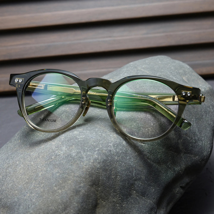 Bobbie Unisex Full Rim Round Acetate Eyeglasses NP-160