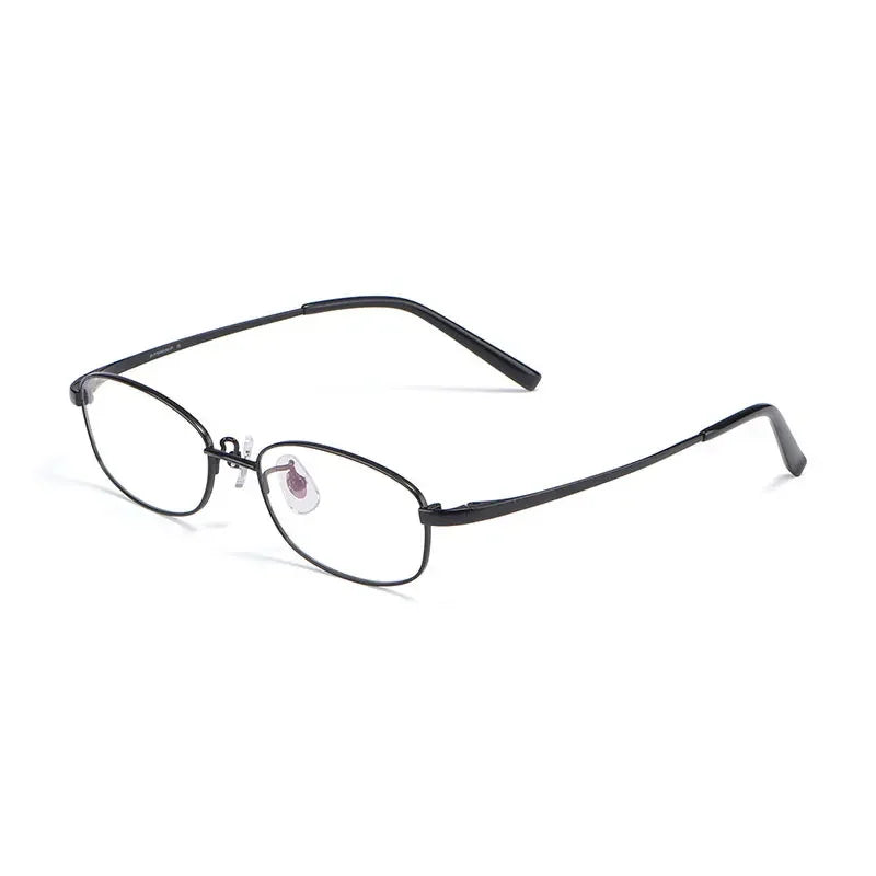 Handoer Women's Full Rim Square Oval Titanium Eyeglasses 10196 Full Rim Handoer black  