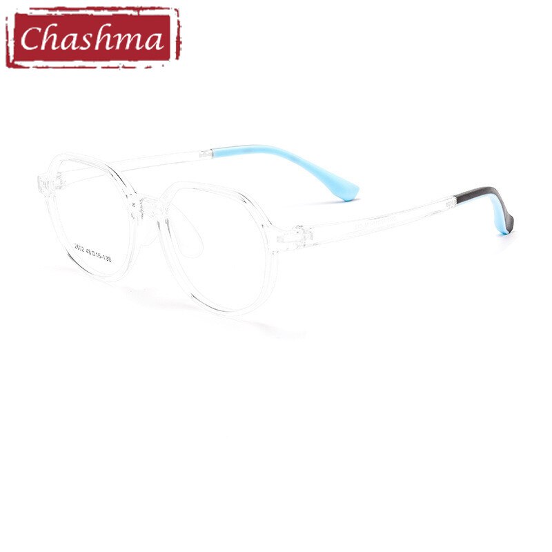 Chashma Unisex Children's Full Rim Round Tr 90 Titanium Eyeglasses 2602 Full Rim Chashma Transparent  