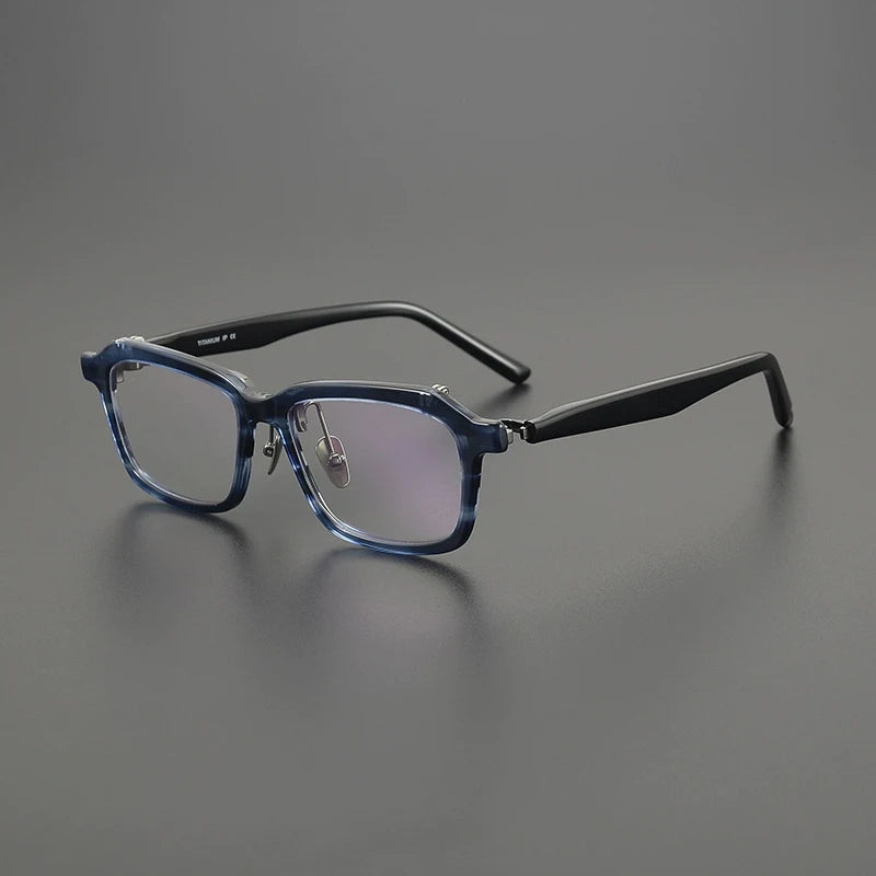 Gatenac Men's Full Rim Big Square Acetate Eyeglasses G8058