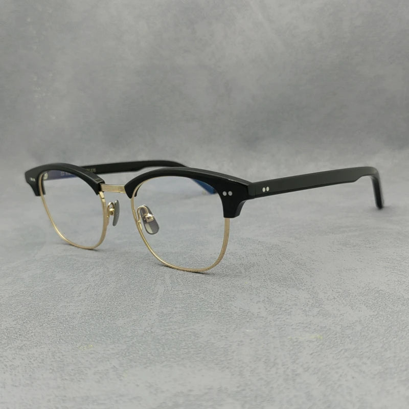Blackmask Unisex Semi Rim Square Acetate Eyeglasses Fuz 7