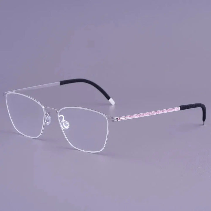 Bobbie 467441 Unisex Screwless Ful Rim Square Titanium Frames FuzWeb