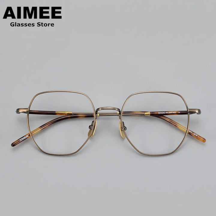 Aimee Unisex Full Rim Oval Square Titanium Eyeglasses 23339 Full Rim Aimee   