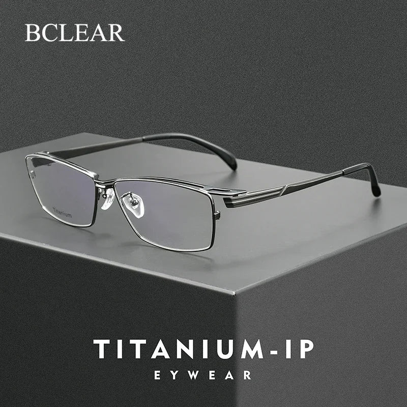 Bclear Men Full Rim Square Titanium Eyeglasses BSF-HM2336T