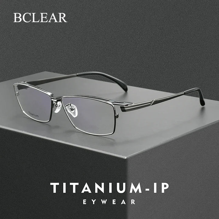 Bclear Men Full Rim Square Titanium Eyeglasses BSF-HM2336T