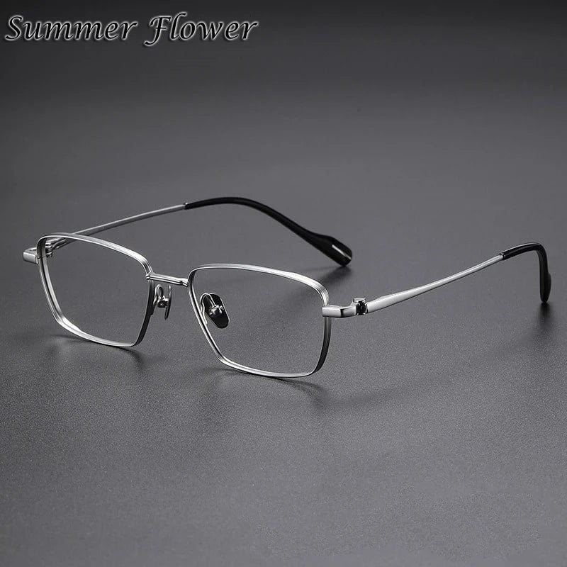 Summer Flower Women's Full Rim Polygon Square Titanium Eyeglasses 81016