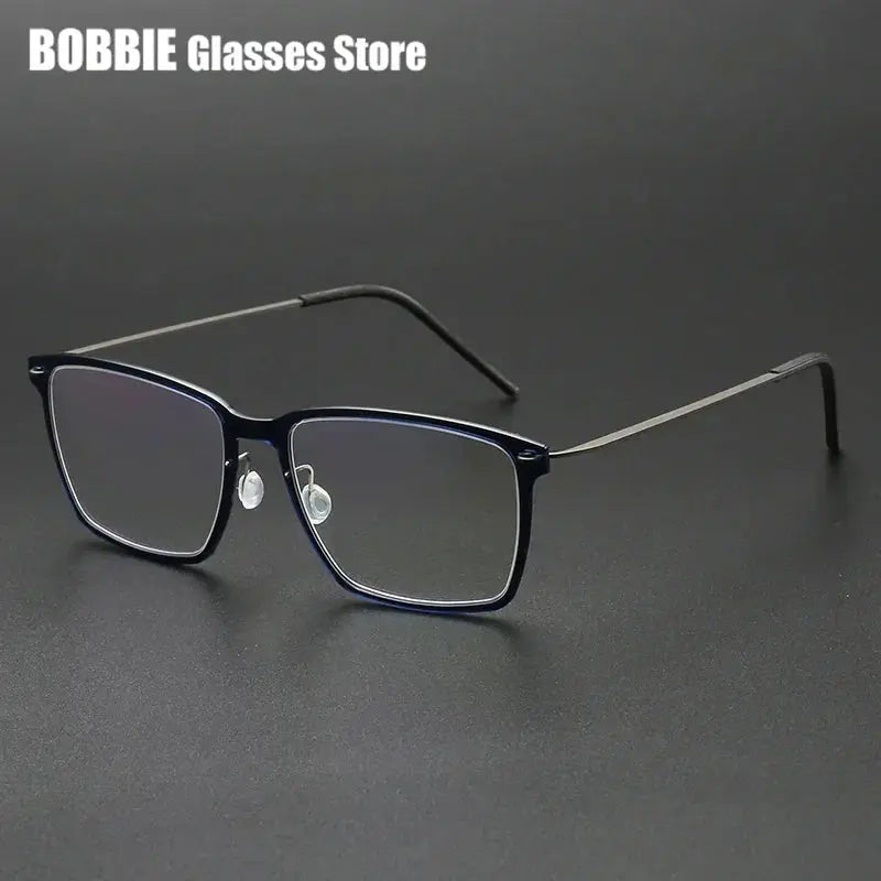 Bobbie 650500 Unisex Full Rim Square Acetate Titanium Frames FuzWeb