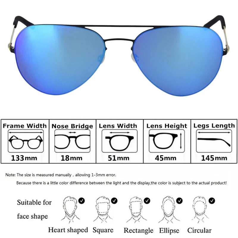 Aimee Women's Full Rim Oval  Double Bridge Titanium Sunglasses 198001