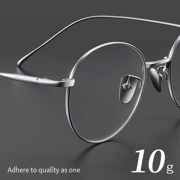 Yimaruili Unisex Full Rim Round Titanium Eyeglasses Y1644 Full Rim Yimaruili Eyeglasses   