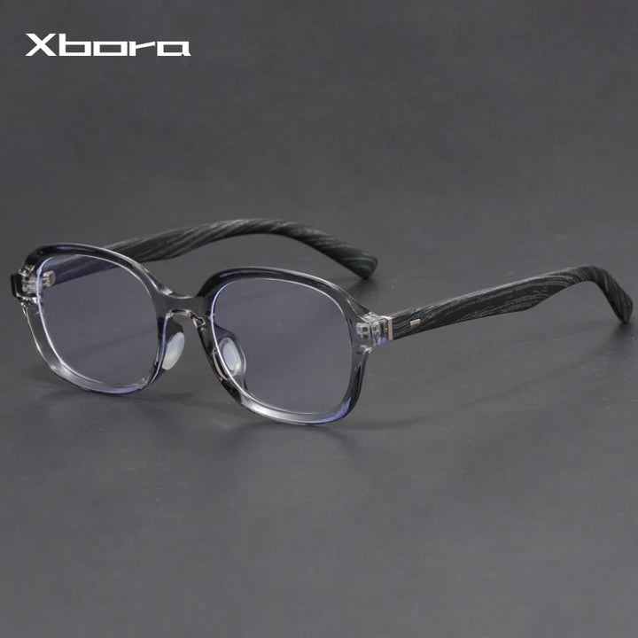 Xbora Unisex Full Rim Big Oval Tr 90 Alloy Eyeglasses 508501