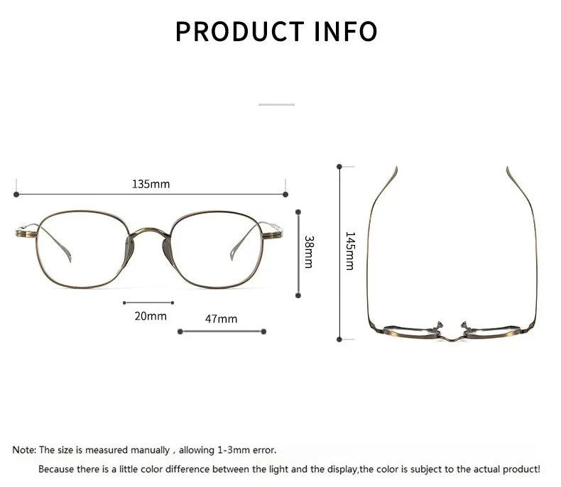 Bobbie Women's Full Rim Square Titanium Eyeglasses Clip On Sunglasses 612114