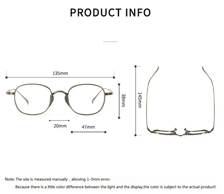 Bobbie Women's Full Rim Square Titanium Eyeglasses Clip On Sunglasses 612114