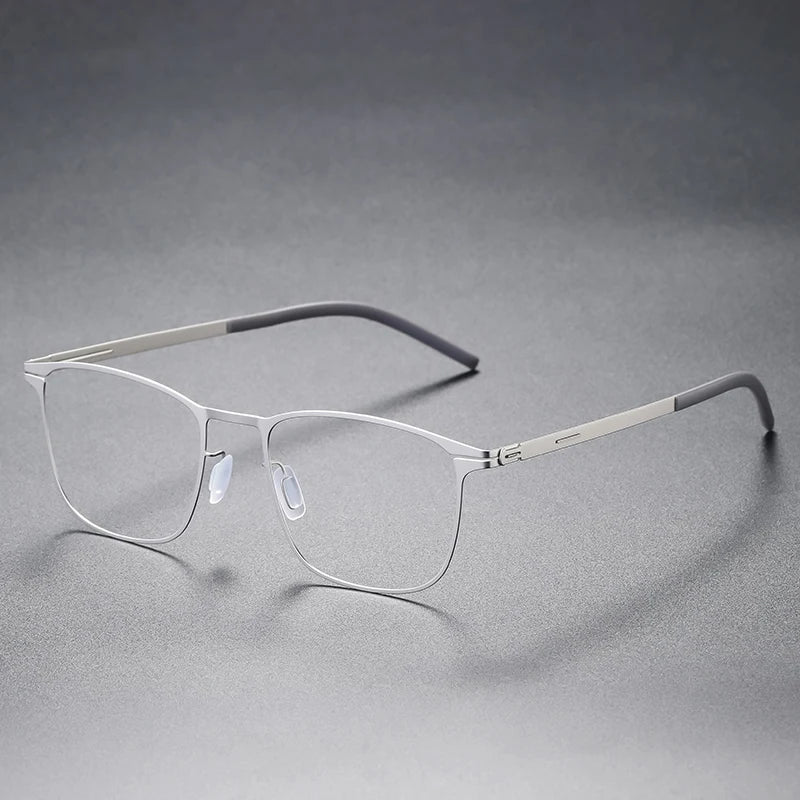 Aimee Unisex Full Rim Square Screwless Steel Eyeglasses 11942