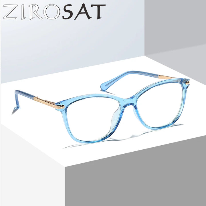 Zirosat Unisex Children's Full Rim Square Tr 90 Alloy Eyeglasses 20203