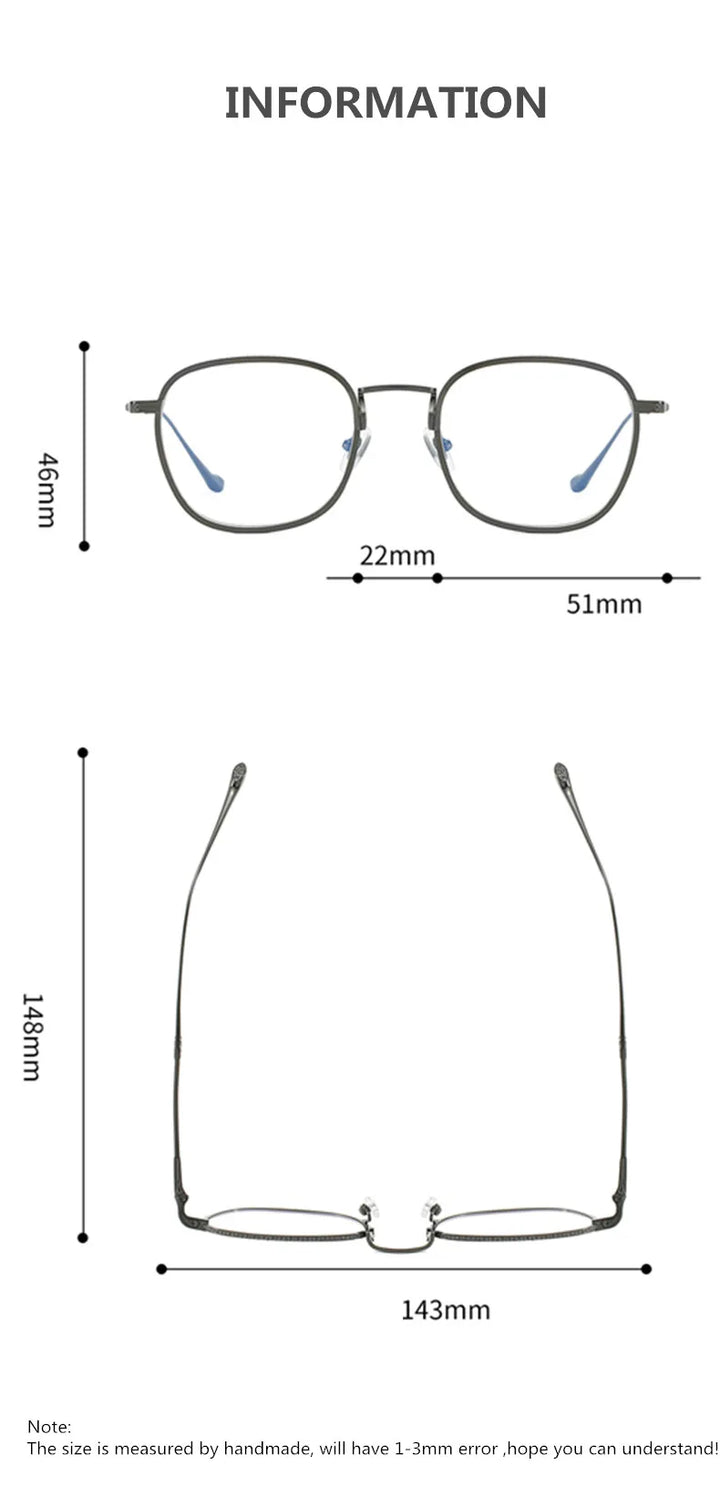 Aimee Unisex Full Rim Square Titanium Acetate Eyeglasses 5915 Full Rim Aimee   