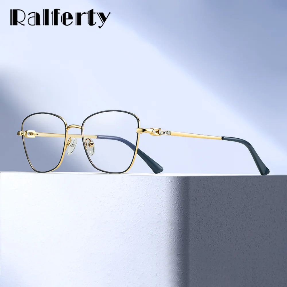 Ralferty Women's Full Rim Square Butterfly Alloy Eyeglasses 88250