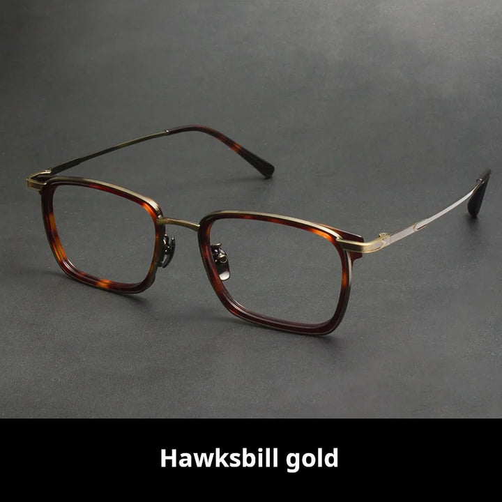 Momoja Unisex Full Rim Square Titanium Acetate Eyeglasses 721610
