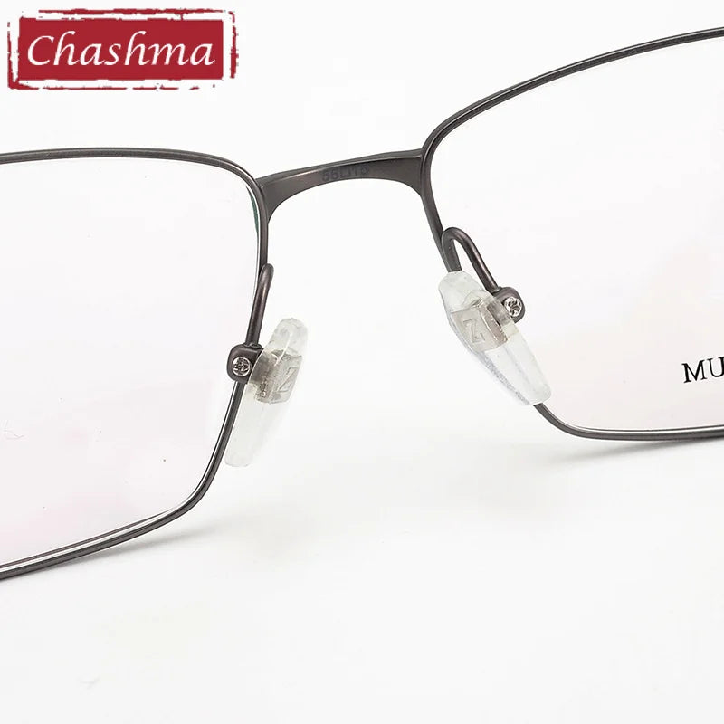 Chashma Ochki Men's Full Rim Square Titanium Eyeglasses 27448 Full Rim Chashma Ochki   