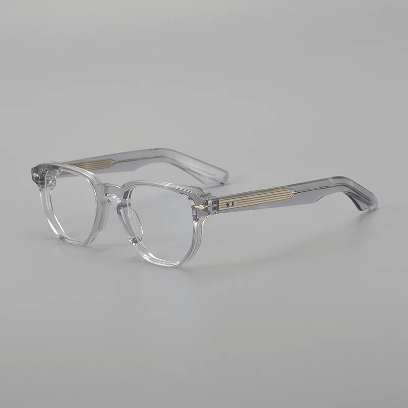 Aror Men's Full Rim Big Flat Top Square Oval Acetate Eyeglasses 396196