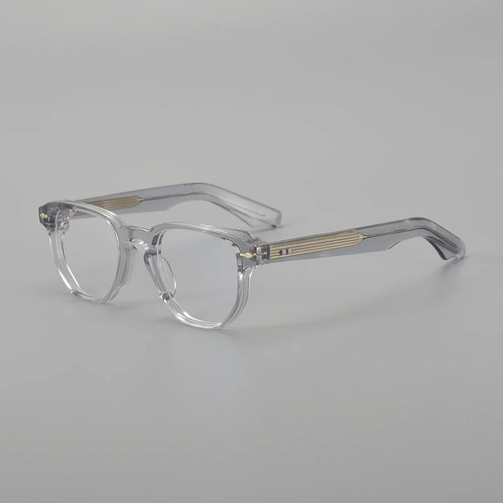 Aror Men's Full Rim Big Flat Top Square Oval Acetate Eyeglasses 396196