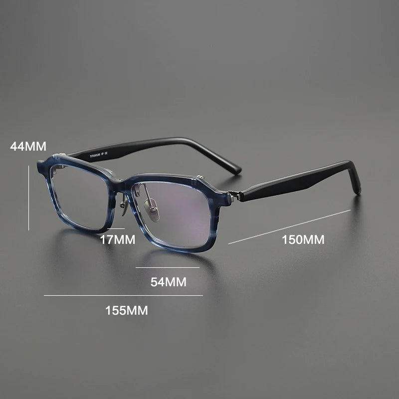 Gatenac Men's Full Rim Big Square Acetate Eyeglasses G8058