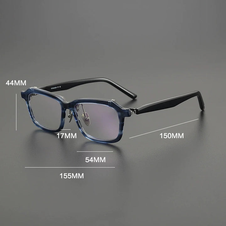 Gatenac Men's Full Rim Big Square Acetate Eyeglasses G8058