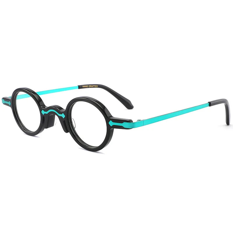 CCspace Women's Full Rim Round Cat Eye Acetate Eyeglasses 57414 Full Rim CCspace green  