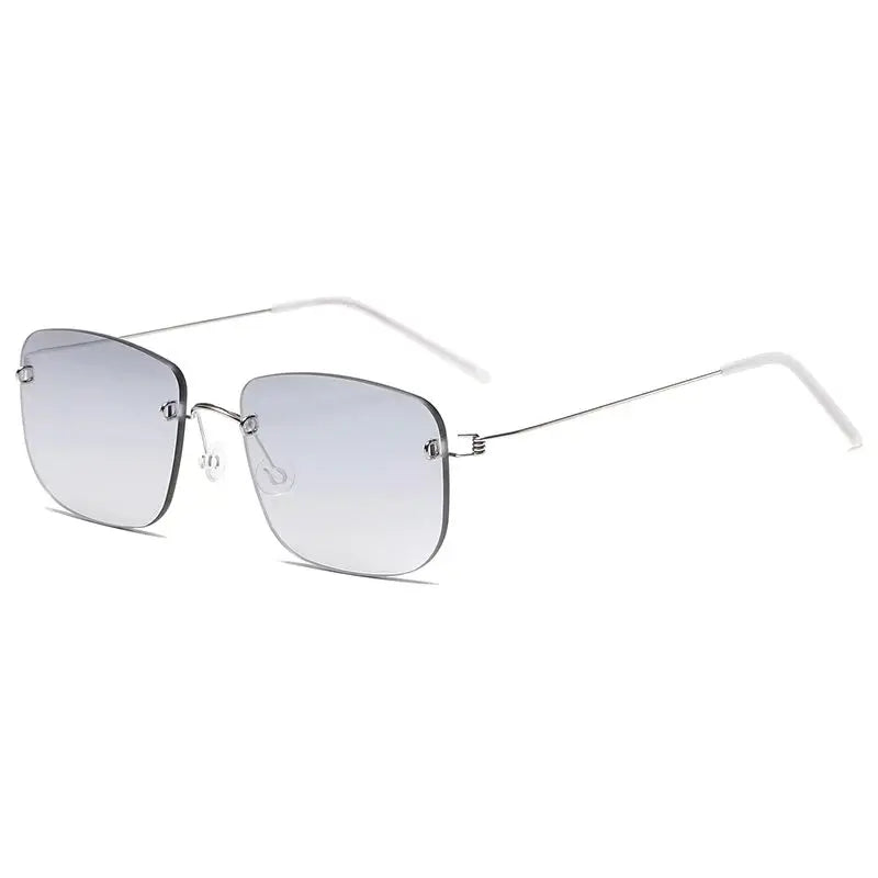 Aimee Women's Rimless Square Screwless Titanium Sunglasses 742366