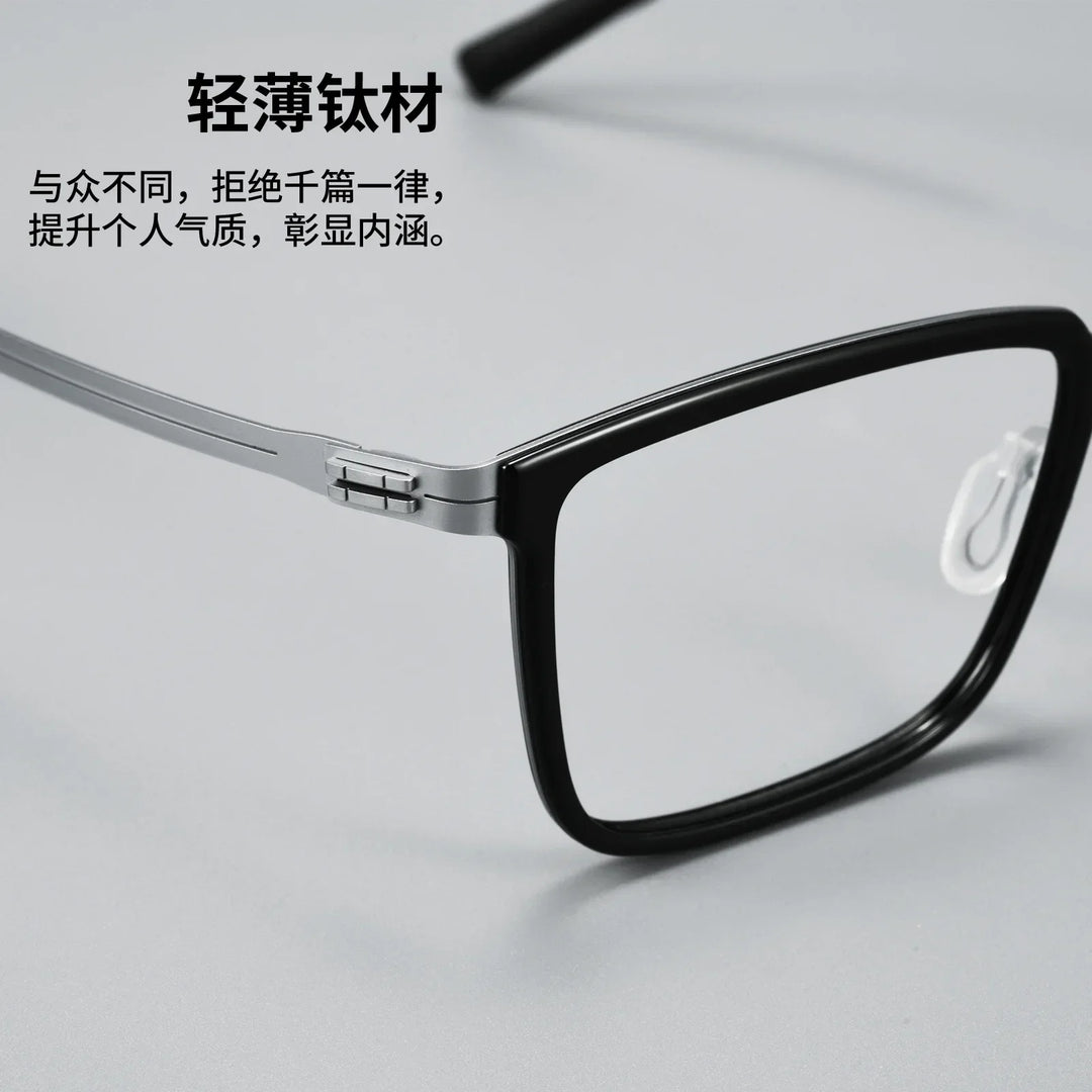 Bclear Unisex Full Rim Square Titanium Eyeglasses BSF-C8805T