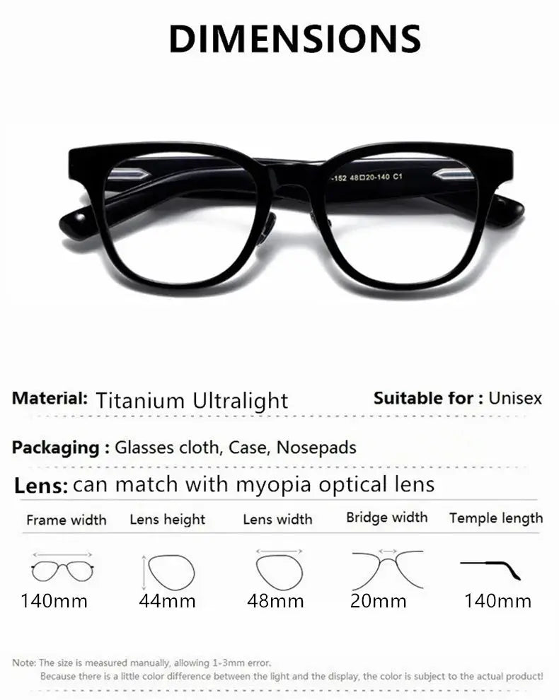 Aimee Unisex Full Rim Square Titanium Acetate Eyeglasses 14152 — view 12 | Aimee at FuzWeb