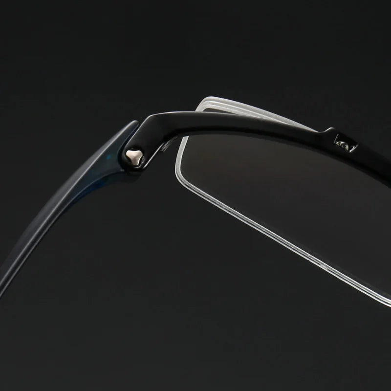 Muzz 8085 men's semi-rimless TR-90 prescription eyeglasses — view 10