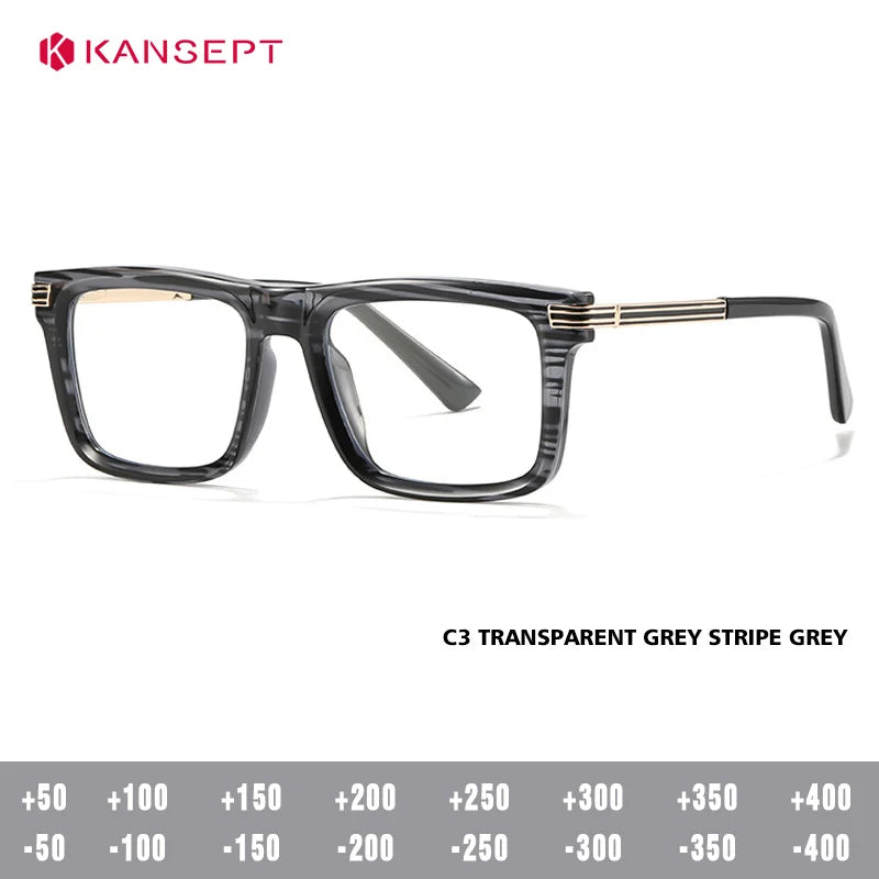 Kansept Women's Full Rim Square Tr 90 Alloy Reading Glasses 600234